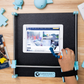 Guided Hands Assistive Hand Mobility Device with touch screen device iPad